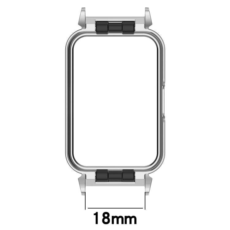 For Samsung Galaxy Fit 3 18mm Metal Frame Watch Protective Case(Silver) - Watch Cases by PMC Jewellery | Online Shopping South Africa | PMC Jewellery