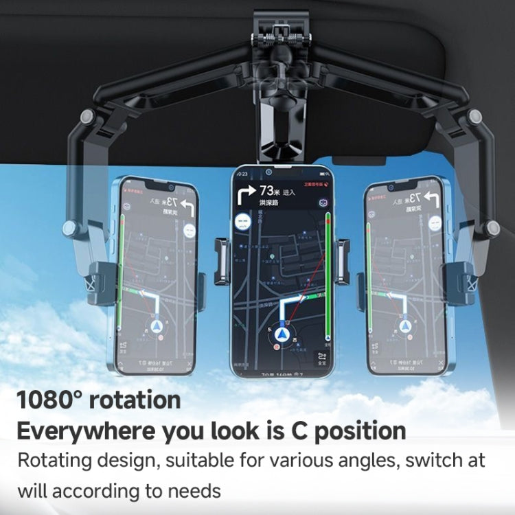 Multi functional Car Sun Visor Using Phone Holder(Black Grey) - Universal Car Holders by PMC Jewellery | Online Shopping South Africa | PMC Jewellery | Buy Now Pay Later Mobicred