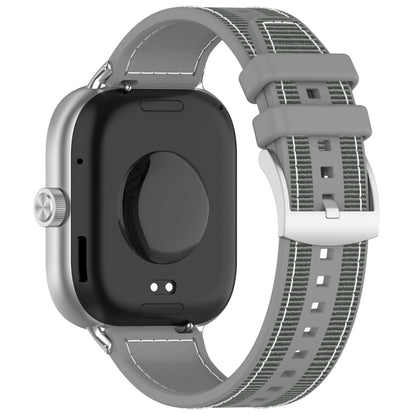 For Xiaomi Mi Band 8 Pro / Redmi Watch 4 Official Buckle Hybrid Nylon Braid Silicone Watch Band(Grey) - Watch Bands by PMC Jewellery | Online Shopping South Africa | PMC Jewellery