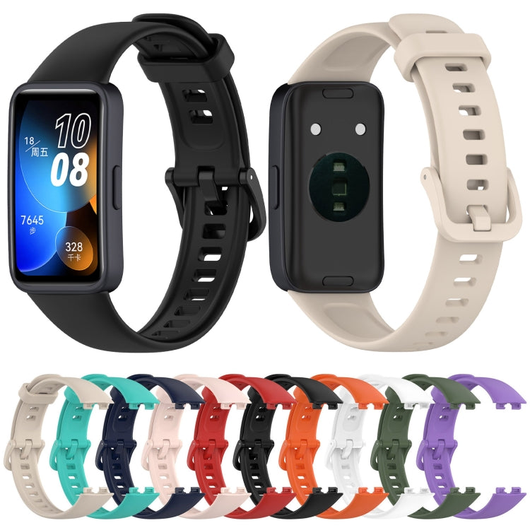 For Huawei Band 10 / 9 / 8 Solid Color Colorful Buckle Silicone Watch Band(Light Pink) - Watch Bands by PMC TechLife | Online Shopping South Africa | PMC TechLife | Buy Now Pay Later Mobicred