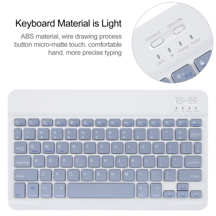 For Huawei MatePad 11 2023 / 2021 Square Button Bluetooth Keyboard Rotatable Holder Leather Case(Lavender Purple) - Huawei Keyboard by PMC TechLife | Online Shopping South Africa | PMC TechLife
