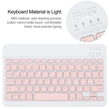 For Xiaomi Pad 6 Square Button Backlight Bluetooth Keyboard Rotatable Holder Leather Case(Rose Gold) - Others Keyboard by PMC Jewellery | Online Shopping South Africa | PMC Jewellery