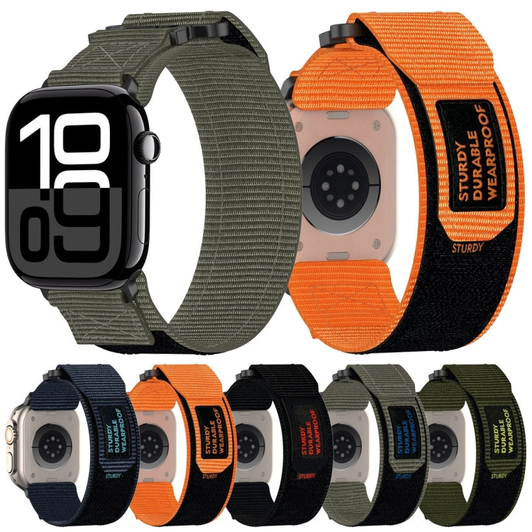For Apple Watch Series 5 40mm Nylon Hook And Loop Fastener Watch Band(Orange) - Watch Bands by PMC TechLife | Online Shopping South Africa | PMC TechLife | Buy Now Pay Later Mobicred