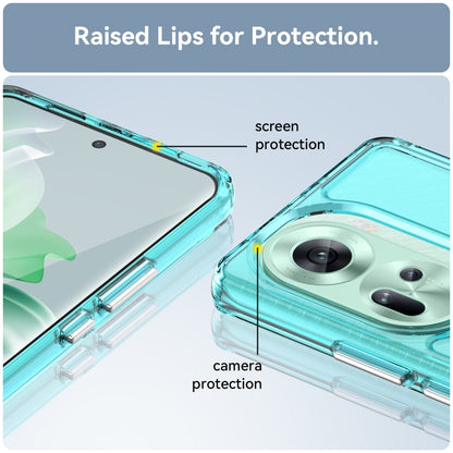 For OPPO Reno11 Global Candy Series TPU Phone Case(Transparent Blue) - Reno11 Cases by PMC Jewellery | Online Shopping South Africa | PMC Jewellery | Buy Now Pay Later Mobicred