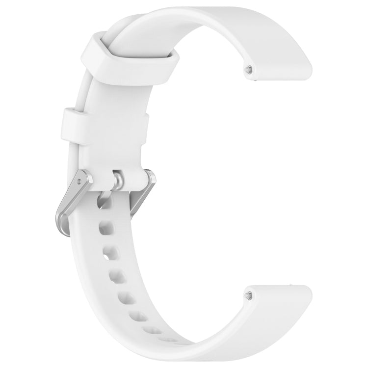 For Garmin Lily 2 14mm Silver Buckle Silicone Watch Band Wristband(White) - Watch Bands by PMC Jewellery | Online Shopping South Africa | PMC Jewellery