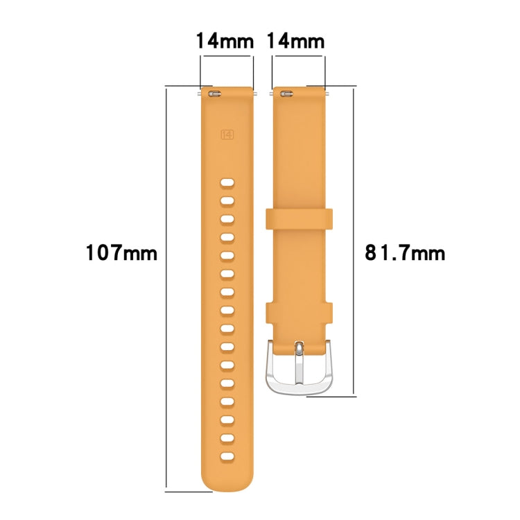 For Garmin Lily 2 14mm Silver Buckle Silicone Watch Band Wristband(Light Grey) - Watch Bands by PMC TechLife | Online Shopping South Africa | PMC TechLife