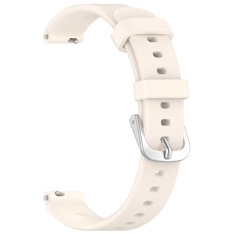 12mm Universal Solid Color Silver Buckle Silicone Watch Band(Starlight) - 20mm Bands by PMC TechLife | Online Shopping South Africa | PMC TechLife