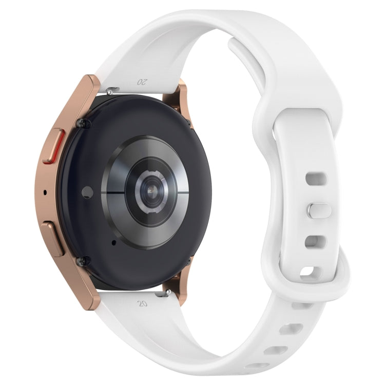 20mm Slim Reverse Buckle Silicone Watch Band(White) - 20mm Bands by PMC TechLife | Online Shopping South Africa | PMC TechLife