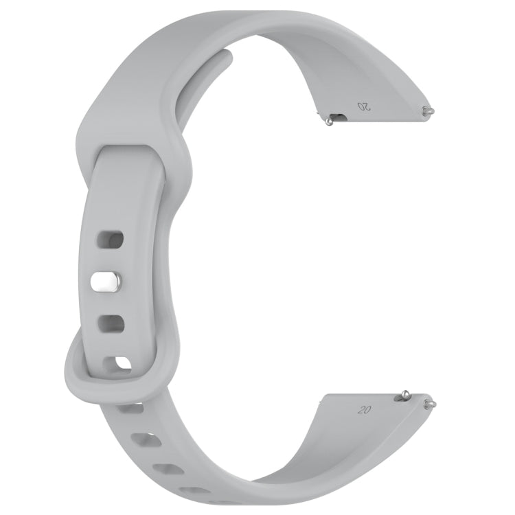 20mm Slim Reverse Buckle Silicone Watch Band(Grey) - 20mm Bands by PMC Jewellery | Online Shopping South Africa | PMC Jewellery