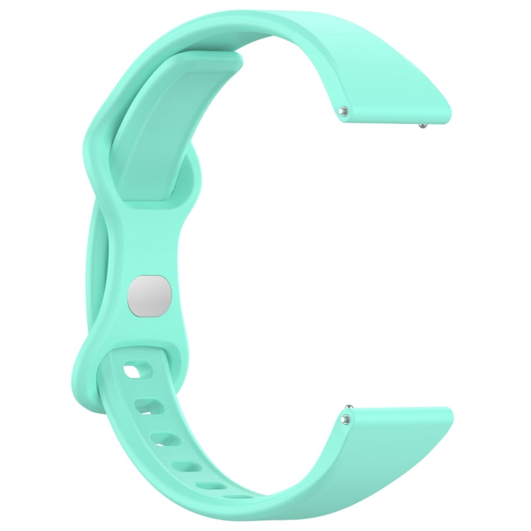 20mm Slim Reverse Buckle Silicone Watch Band(Teal) - 20mm Bands by PMC TechLife | Online Shopping South Africa | PMC TechLife