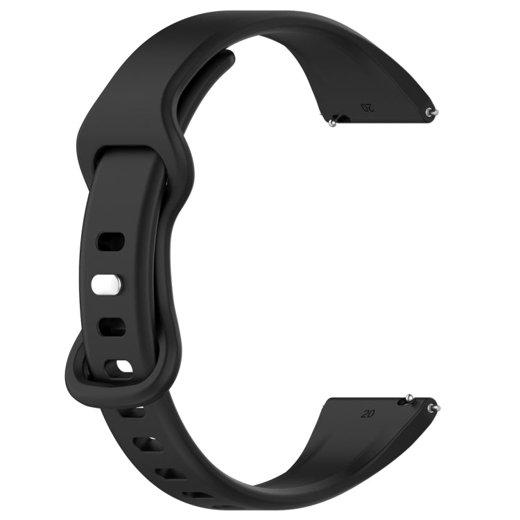 22mm Slim Reverse Buckle Silicone Watch Band(Black) - 22mm Bands by PMC Jewellery | Online Shopping South Africa | PMC Jewellery