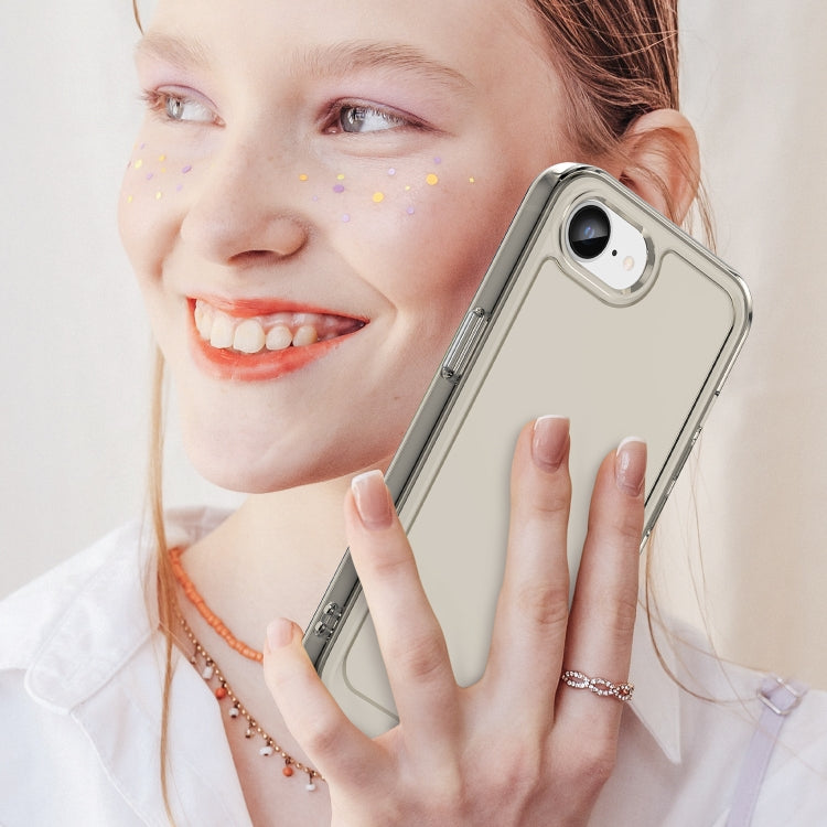 For iPhone SE 2024 Candy Series TPU Phone Case(Transparent Grey) - More iPhone Cases by PMC Jewellery | Online Shopping South Africa | PMC Jewellery | Buy Now Pay Later Mobicred