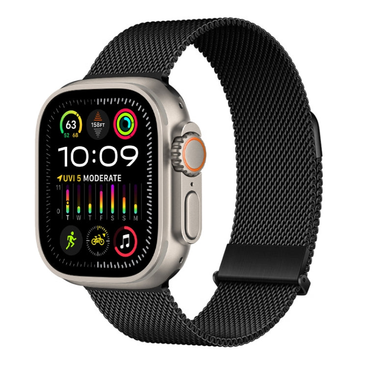 For Apple Watch Ultra 2 49mm ZGA Milanese Magnetic Metal Watch Band(Black) - Watch Bands by ZGA | Online Shopping South Africa | PMC Jewellery | Buy Now Pay Later Mobicred