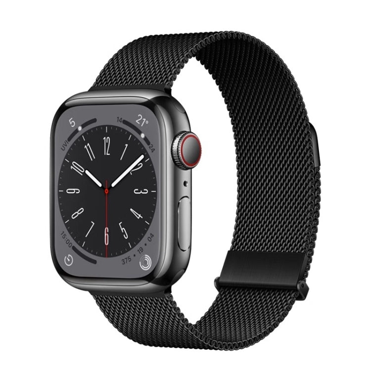 For Apple Watch Series 4 44mm ZGA Milanese Magnetic Metal Watch Band(Black) - Watch Bands by ZGA | Online Shopping South Africa | PMC Jewellery | Buy Now Pay Later Mobicred