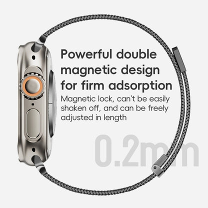 For Apple Watch Series 4 44mm ZGA Milanese Magnetic Metal Watch Band(Black) - Watch Bands by ZGA | Online Shopping South Africa | PMC Jewellery | Buy Now Pay Later Mobicred