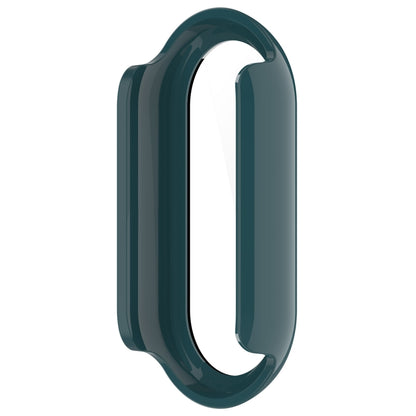 For Xiaomi Mi Band 8 PC + Tempered Film Integrated Protective Watch Case(Pine Green) - Watch Cases by PMC Jewellery | Online Shopping South Africa | PMC Jewellery