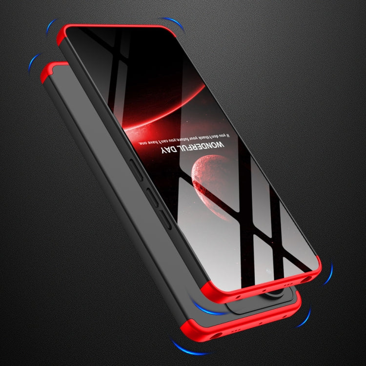 For Xiaomi Redmi Note 13 Pro 5G GKK Three Stage Splicing Full Coverage PC Phone Case(Black Red) - Xiaomi Cases by GKK | Online Shopping South Africa | PMC Jewellery | Buy Now Pay Later Mobicred