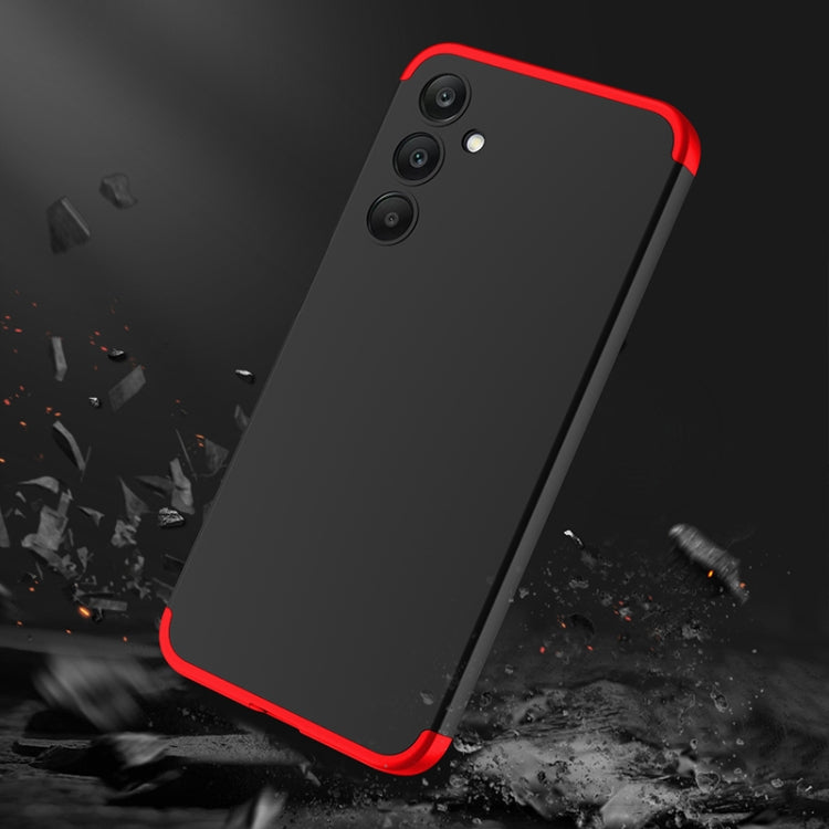 For Samsung Galaxy A25 4G GKK Three Stage Splicing Full Coverage PC Phone Case(Black Red) - Galaxy Phone Cases by GKK | Online Shopping South Africa | PMC Jewellery | Buy Now Pay Later Mobicred