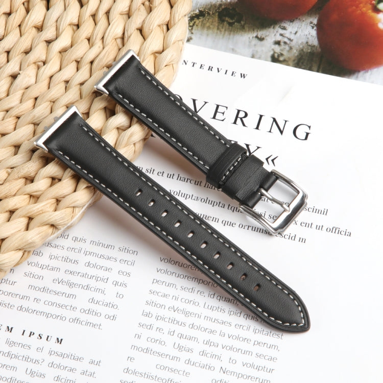 For Honor Band 9 Genuine Leather Watch Band(Black) - Watch Bands by PMC TechLife | Online Shopping South Africa | PMC TechLife