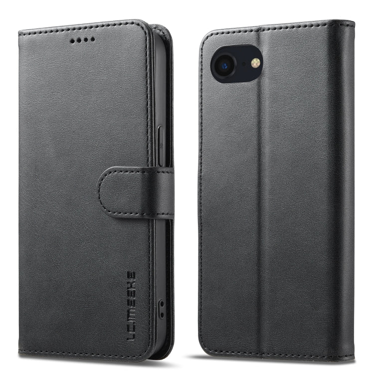 LC.IMEEKE Calf Texture Horizontal Flip Leather Case For iPhone 16e(Black) - iPhone 16e Cases by LC.IMEEKE | Online Shopping South Africa | PMC TechLife | Buy Now Pay Later Mobicred