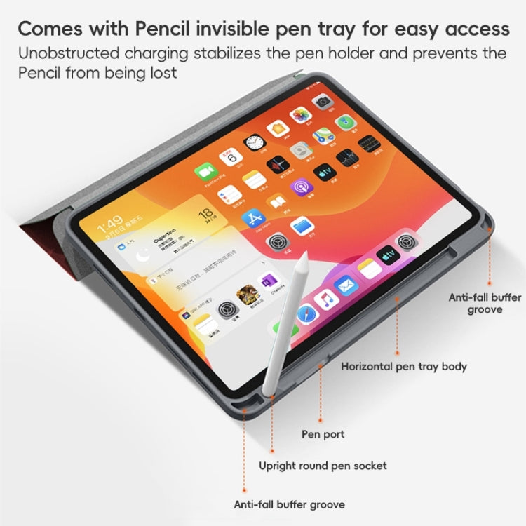For iPad 10.2 2021/2020/2019 ZGA Tri-Fold Voltage Smart Leather Tablet Case(Black) - free shipping - PMc TechLife - Order now!