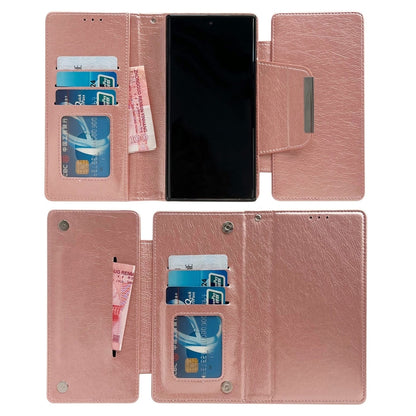 For Google Pixel 9 Pro XL Multifunctional 7-Card Wallet Leather Phone Case(Rose Gold) - Google Cases by PMC Jewellery | Online Shopping South Africa | PMC Jewellery | Buy Now Pay Later Mobicred