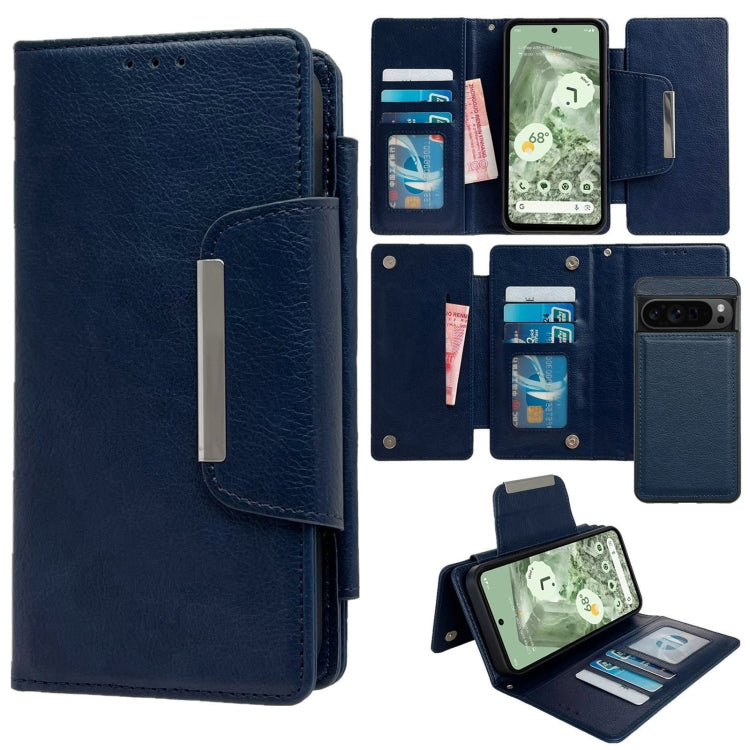 For Google Pixel 9 Pro XL Multifunctional 7-Card Wallet Leather Phone Case(Royal Blue) - Google Cases by PMC TechLife | Online Shopping South Africa | PMC TechLife | Buy Now Pay Later Mobicred