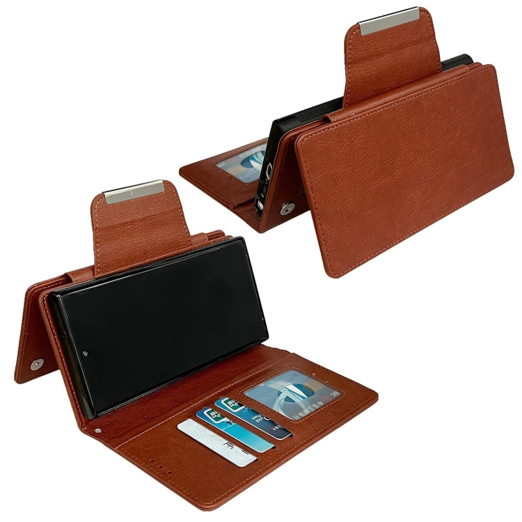 For Google Pixel 9 Pro XL Multifunctional 7-Card Wallet Leather Phone Case(Brown) - Google Cases by PMC TechLife | Online Shopping South Africa | PMC TechLife | Buy Now Pay Later Mobicred