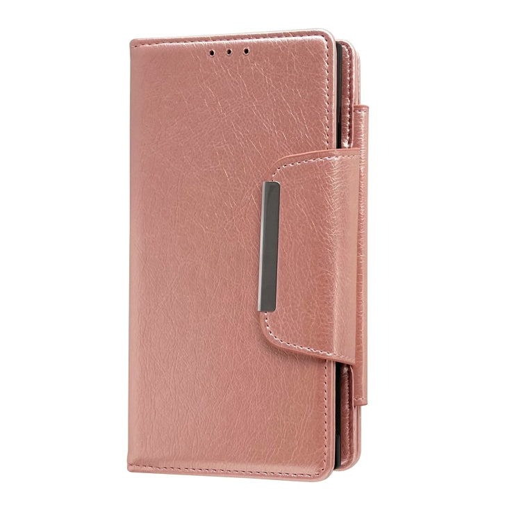 For Google Pixel 8a Multifunctional 7-Card Wallet Leather Phone Case(Rose Gold) - Google Cases by PMC TechLife | Online Shopping South Africa | PMC TechLife | Buy Now Pay Later Mobicred