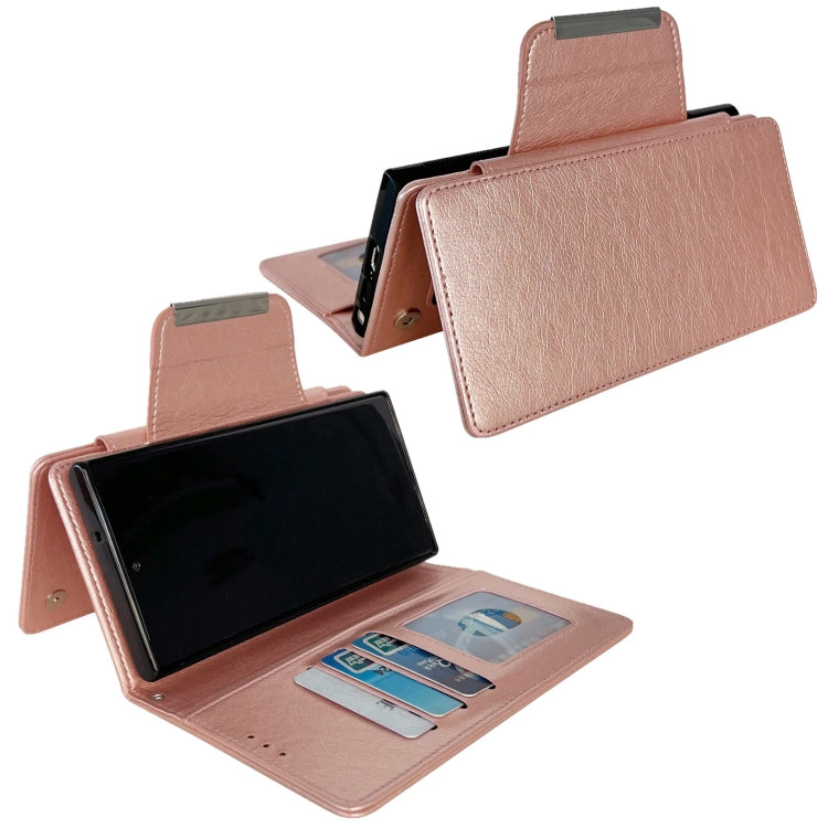 For Google Pixel 8a Multifunctional 7-Card Wallet Leather Phone Case(Rose Gold) - Google Cases by PMC TechLife | Online Shopping South Africa | PMC TechLife | Buy Now Pay Later Mobicred