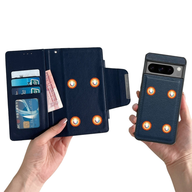 For Google Pixel 8a Multifunctional 7-Card Wallet Leather Phone Case(Royal Blue) - Google Cases by PMC TechLife | Online Shopping South Africa | PMC TechLife | Buy Now Pay Later Mobicred