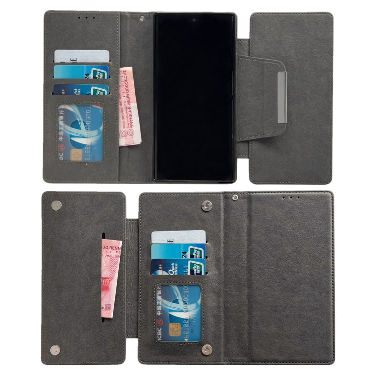 For Google Pixel 6 Multifunctional 7-Card Wallet Leather Phone Case(Grey) - Google Cases by PMC TechLife | Online Shopping South Africa | PMC TechLife | Buy Now Pay Later Mobicred