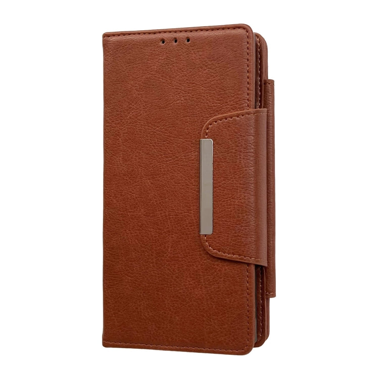 For Google Pixel 6 Multifunctional 7-Card Wallet Leather Phone Case(Brown) - Google Cases by PMC TechLife | Online Shopping South Africa | PMC TechLife | Buy Now Pay Later Mobicred