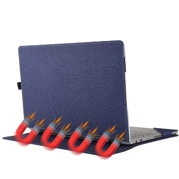 For Microsoft Surface Book 3 / 2 / 1 13.5 inch Cloth Texture Laptop Leather Case With Stand Function(Blue) - 13.3 inch by PMC Jewellery | Online Shopping South Africa | PMC Jewellery | Buy Now Pay Later Mobicred