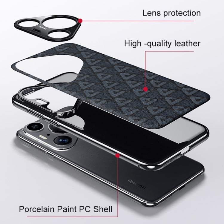 For Huawei Pura 70 Ultra Plain Leather PC Phone Case(Black) - Huawei Cases by PMC Jewellery | Online Shopping South Africa | PMC Jewellery | Buy Now Pay Later Mobicred