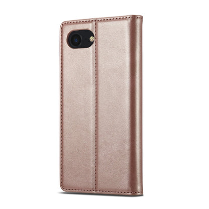 For iPhone SE 2024 LC.IMEEKE Strong Magnetic Leather Phone Case with Holder & Card Slots & Wallet(Rose Gold) - More iPhone Cases by LC.IMEEKE | Online Shopping South Africa | PMC Jewellery | Buy Now Pay Later Mobicred