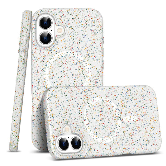 For iPhone 16 Plus Colorful Frosted Magsafe PC Hybrid TPU Phone Case(White) - iPhone 16 Plus Cases by PMC Jewellery | Online Shopping South Africa | PMC Jewellery | Buy Now Pay Later Mobicred