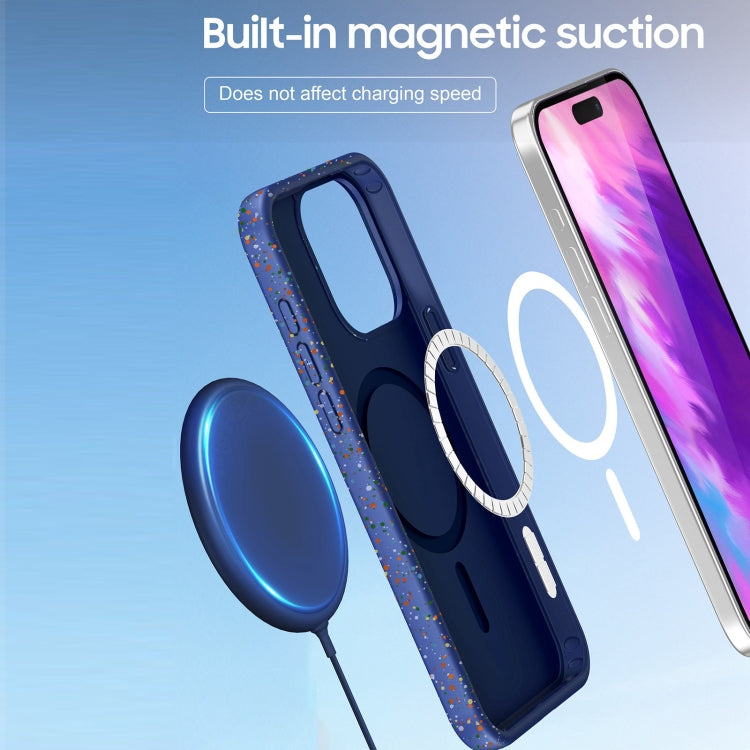 For iPhone 16 Pro Colorful Frosted Magsafe PC Hybrid TPU Phone Case(Blue) - iPhone 16 Pro Cases by PMC Jewellery | Online Shopping South Africa | PMC Jewellery | Buy Now Pay Later Mobicred