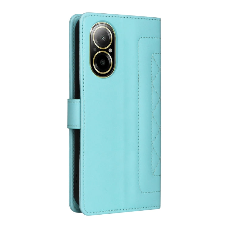 For Realme C67 4G Diamond Lattice Leather Flip Phone Case(Mint Green) - C67 Cases by PMC Jewellery | Online Shopping South Africa | PMC Jewellery | Buy Now Pay Later Mobicred