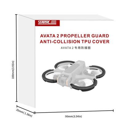 For DJI AVATA 2 STARTRC Propeller TPU Protective Guard Anti-collision Ring Cover(Black) -  by STARTRC | Online Shopping South Africa | PMC Jewellery | Buy Now Pay Later Mobicred