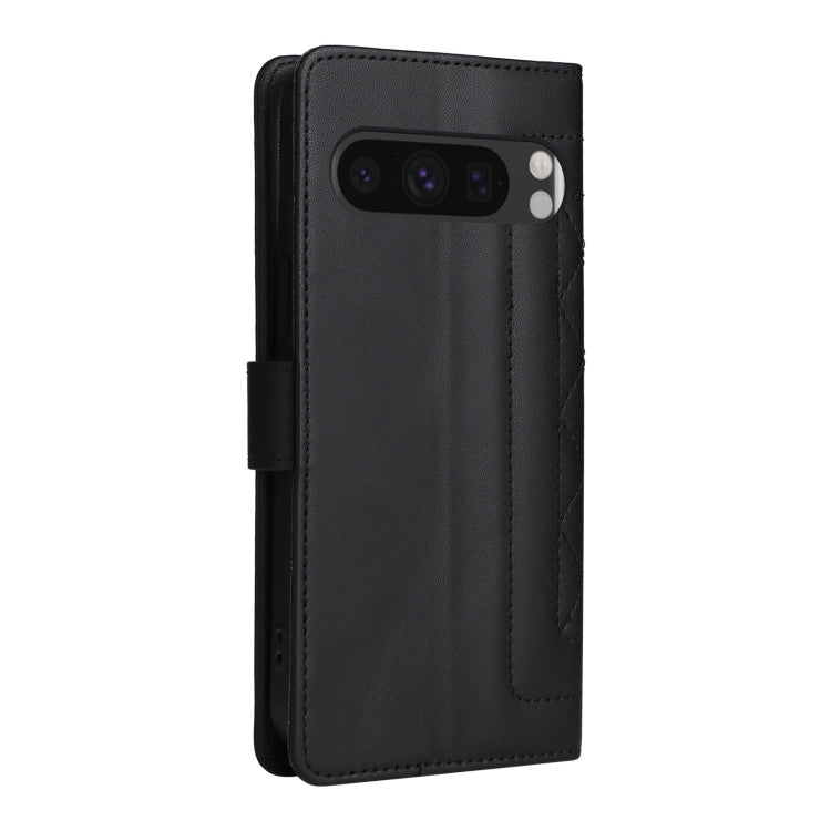 For Google Pixel 9 Diamond Lattice Leather Flip Phone Case(Black) - Google Cases by PMC Jewellery | Online Shopping South Africa | PMC Jewellery | Buy Now Pay Later Mobicred