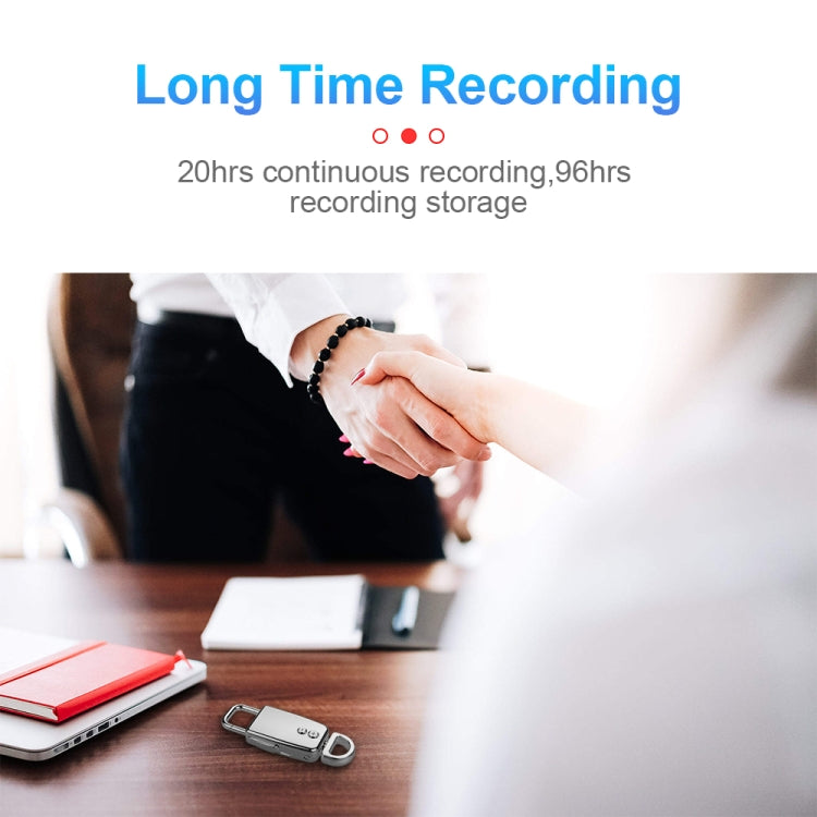JNN S20 Zinc Alloy Keychain Voice Recorder, Memory:8GB(Silver) - free shipping - PMC TechLife - Order now!