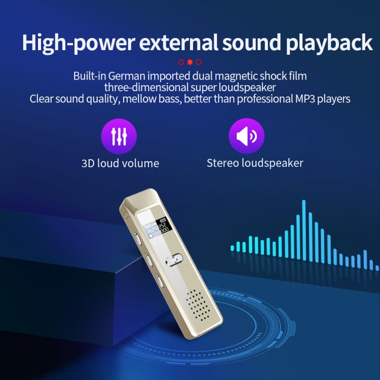 JNN Q7 Mini Portable Voice Recorder with OLED Screen, Memory:4GB(Gold) - Recording Pen by JNN | Online Shopping South Africa | PMC Jewellery | Buy Now Pay Later Mobicred