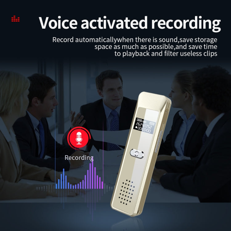 JNN Q7 Mini Portable Voice Recorder with OLED Screen, Memory:4GB(Gold) - Recording Pen by JNN | Online Shopping South Africa | PMC Jewellery | Buy Now Pay Later Mobicred