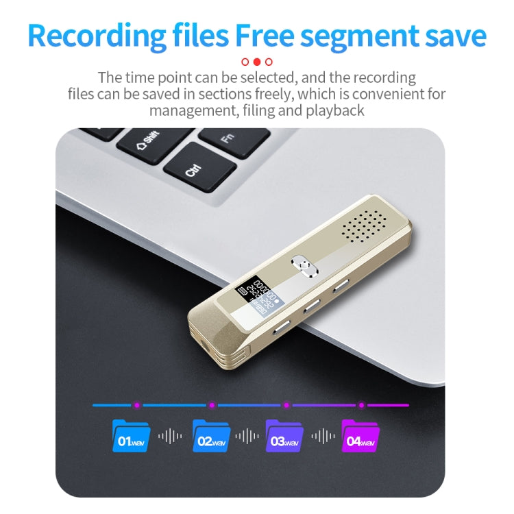 JNN Q7 Mini Portable Voice Recorder with OLED Screen, Memory:4GB(Gold) - Recording Pen by JNN | Online Shopping South Africa | PMC Jewellery | Buy Now Pay Later Mobicred