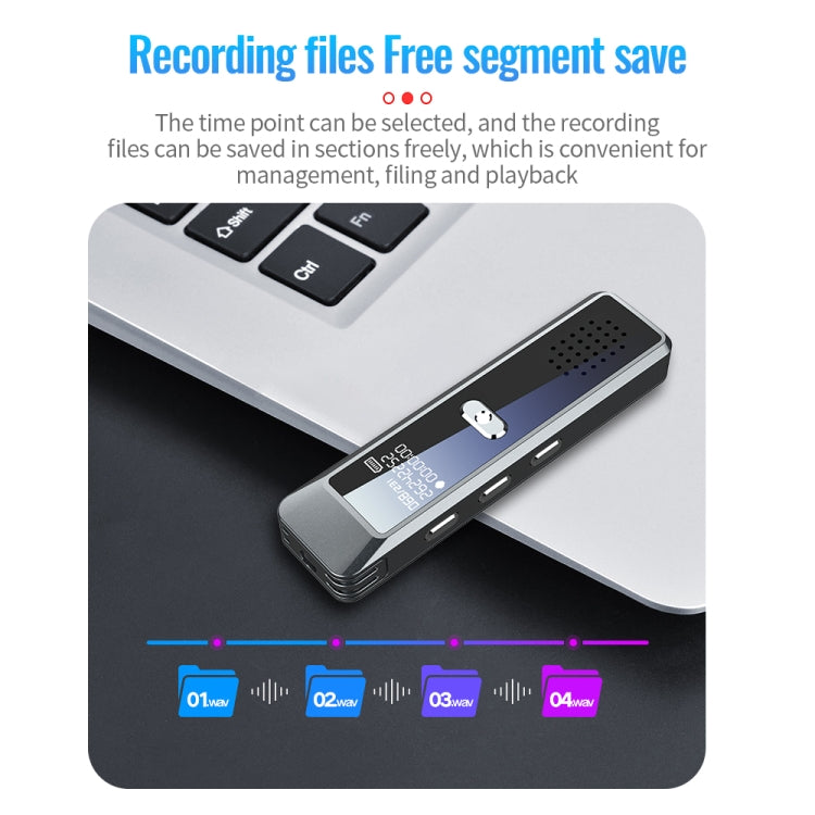 JNN Q7 Mini Portable Voice Recorder with OLED Screen, Memory:16GB(Metal Gray) - Recording Pen by JNN | Online Shopping South Africa | PMC TechLife | Buy Now Pay Later Mobicred
