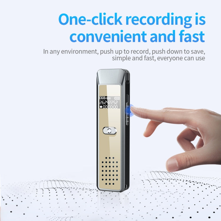 JNN Q7 Mini Portable Voice Recorder with OLED Screen, Memory:32GB(Grey+Gold) - Recording Pen by JNN | Online Shopping South Africa | PMC Jewellery | Buy Now Pay Later Mobicred