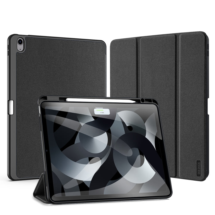 For iPad Air 13 2024 / 2025 DUX DUCIS Domo Series Cloth Texture Magnetic Leather Tablet Case(Black) - iPad Air 13 2025 / 2024 Cases by DUX DUCIS | Online Shopping South Africa | PMC Jewellery | Buy Now Pay Later Mobicred