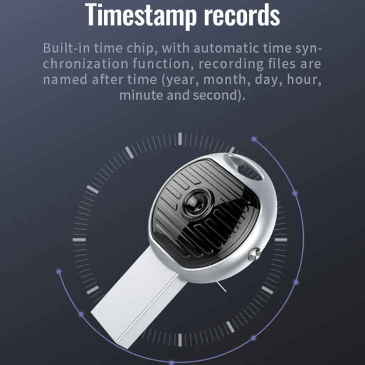 JNN S13 Zinc Alloy U-disk Voice Recorder, Memory:32GB(Silver) - U-Disk Recorder by JNN | Online Shopping South Africa | PMC TechLife | Buy Now Pay Later Mobicred