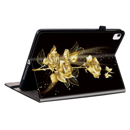 For iPad Air 11 2024 Crystal Texture Painted Leather Smart Tablet Case(Gold Butterfly Rose) - iPad Air 11 2024 Cases by PMC Jewellery | Online Shopping South Africa | PMC Jewellery | Buy Now Pay Later Mobicred